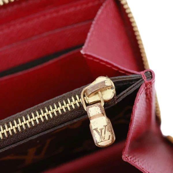 LOUIS VUITTON Clemence Monogram Canvas Zippy Wallet Brown