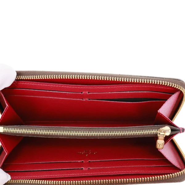 LOUIS VUITTON Clemence Monogram Canvas Zippy Wallet Brown