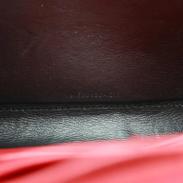 YVES SAINT LAURENT Sulpice Matelasse Leather Wallet On Chain Red