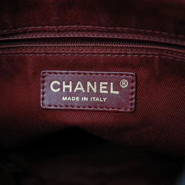CHANEL CC Quilted Denim Backpack Black
