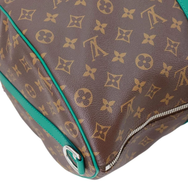 LOUIS VUITTON Keepall 50 Bandouliere Monogram Canvas Travel Bag Green