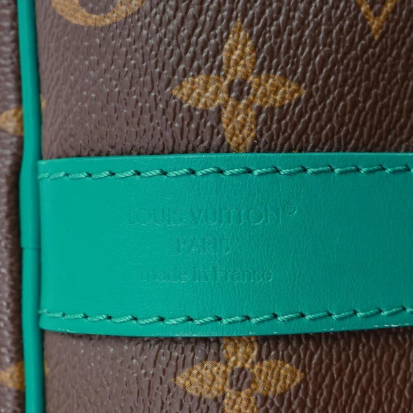 LOUIS VUITTON Keepall 50 Bandouliere Monogram Canvas Travel Bag Green