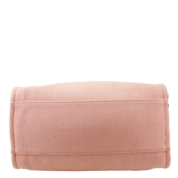 CHANEL Deauville Medium Mixed Fibers Canvas Calfskin Shopping Tote Bag Peach