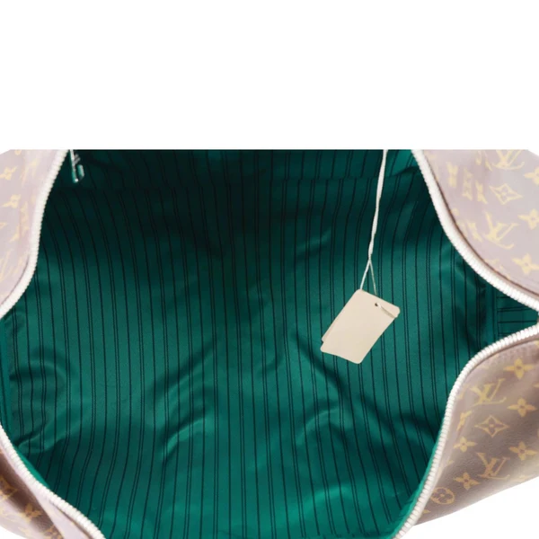 LOUIS VUITTON Keepall 50 Bandouliere Monogram Canvas Travel Bag Green