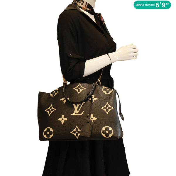 LOUIS VUITTON Grand Palais Monogram Empreinte Leather Shoulder Bag Bicolor