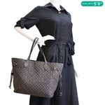 Louis Vuitton Neverfull MM Monogram Idylle Canvas Tote Bag Fusain Brown