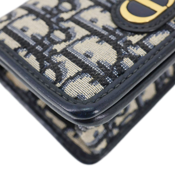 CHRISTIAN DIOR 30 Montaigne 2 In 1 Nano Jacquard Oblique Pouch Blue