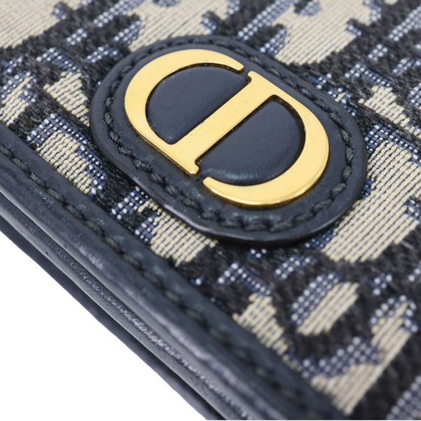CHRISTIAN DIOR 30 Montaigne 2 In 1 Nano Jacquard Oblique Pouch Blue