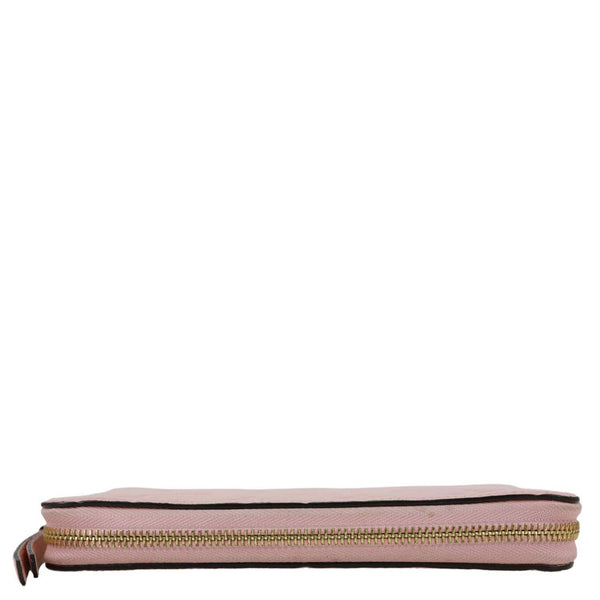 LOUIS VUITTON Monogram Empreinte Leather Zippy Wallet Rose Poudre Pink