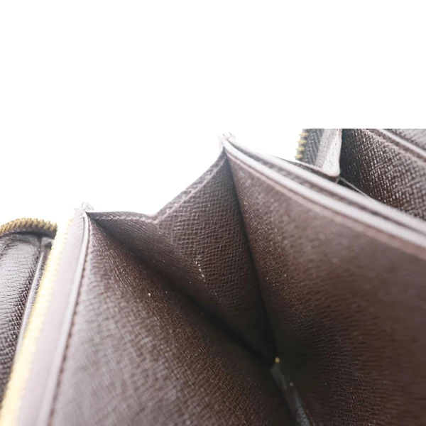 LOUIS VUITTON Monogram Mini Lin Canvas Zippy Wallet Brown