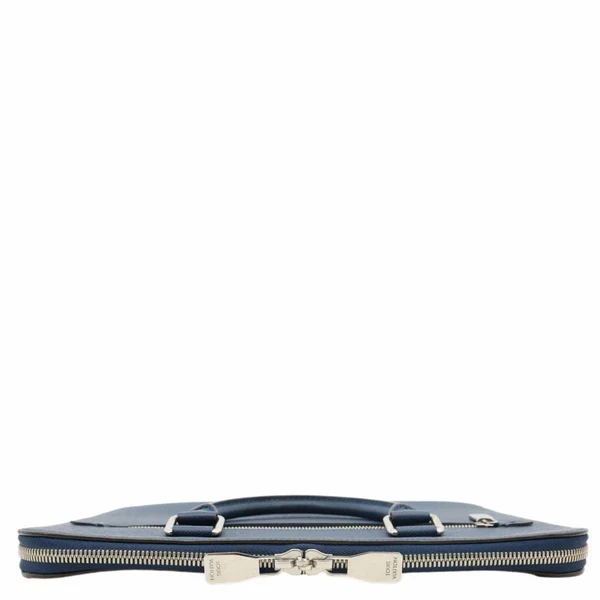 LOUIS VUITTON Porte Documents Slim Taiga Leather Briefcase Bag Ocean