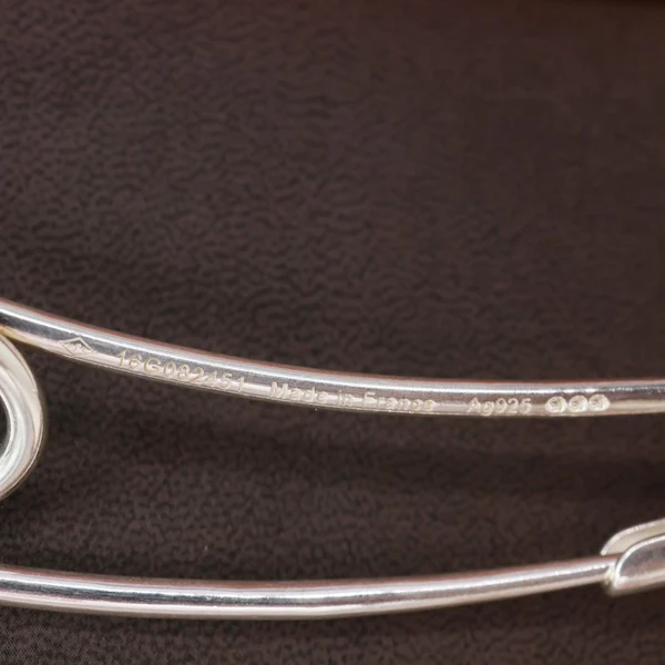 HERMES Chaine D'Ancre Punk Metal Necklace Silver