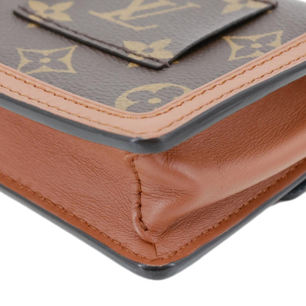 LOUIS VUITTON Dauphine Micro Monogram Reverse Canvas Crossbody Bag Brown