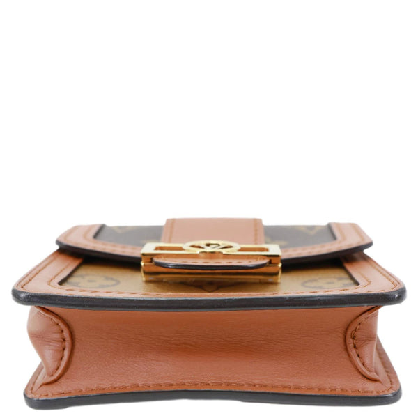 LOUIS VUITTON Dauphine Micro Monogram Reverse Canvas Crossbody Bag Brown
