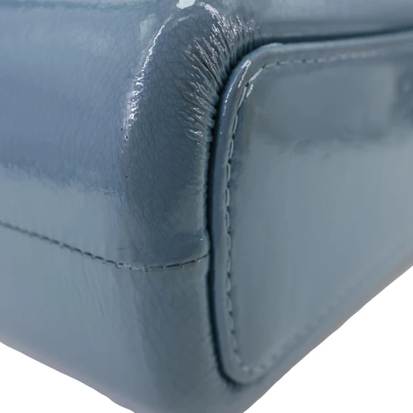 CHANEL Gabrielle Medium Patent Leather Hobo Bag Blue