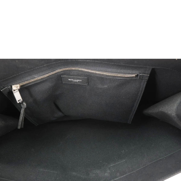 YVES SAINT LAURENT Rive Gauche Leather Tote Bag Black