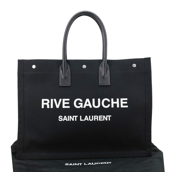 YVES SAINT LAURENT Rive Gauche Leather Tote Bag Black