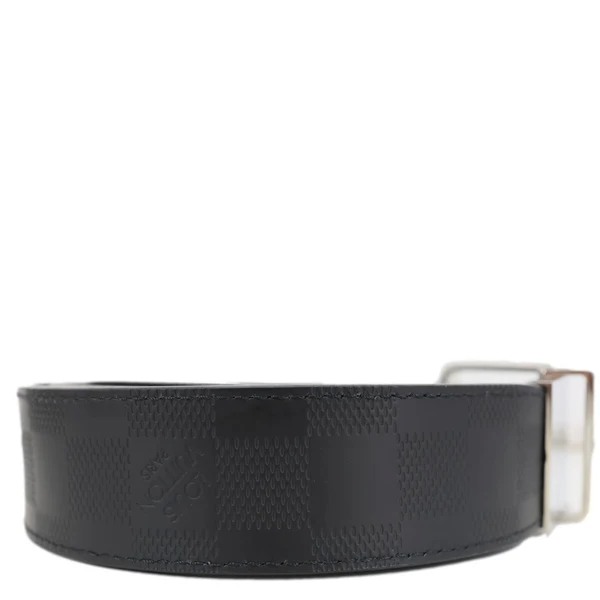 LOUIS VUITTON Damier Infini Belt Black Size 110/44