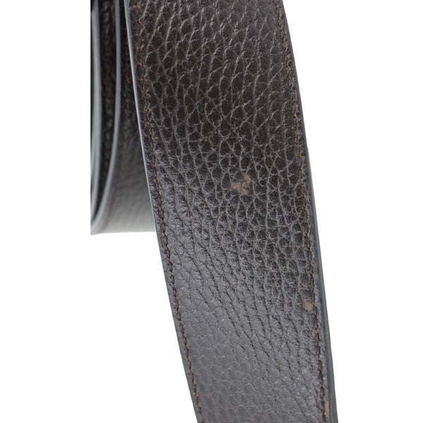 GUCCI GG Buckle Leather Belt Black 627055 110/44
