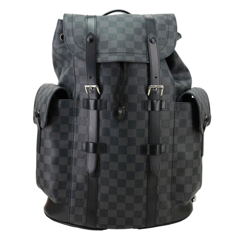 LOUIS VUITTON Christopher PM Damier Graphite Backpack Bag Black