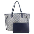 LOUIS VUITTON Neverfull MM Monoglam Jacquard Tote Bag Navy Blue