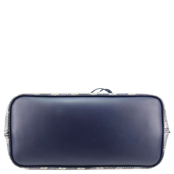 LOUIS VUITTON Neverfull MM Monoglam Jacquard Tote Bag Navy Blue
