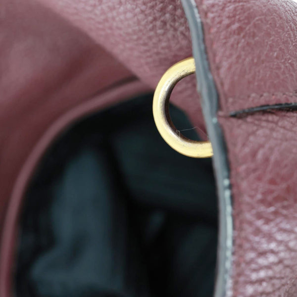 PRADA Vitello Daino Pebbled Calfskin Leather Shopping Tote Bag Burgundy