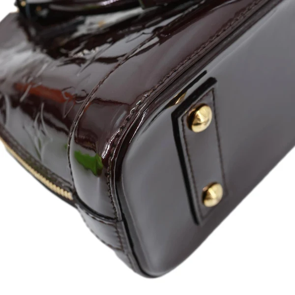 LOUIS VUITTON Alma BB Monogram Vernis Leather Satchel Bag Amarante