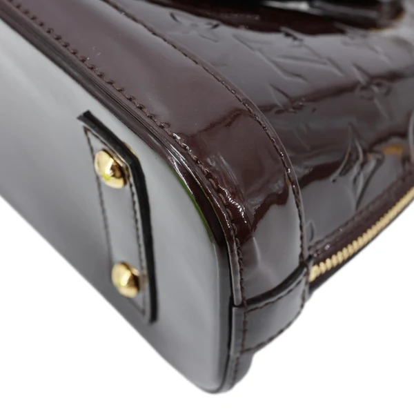LOUIS VUITTON Alma BB Monogram Vernis Leather Satchel Bag Amarante