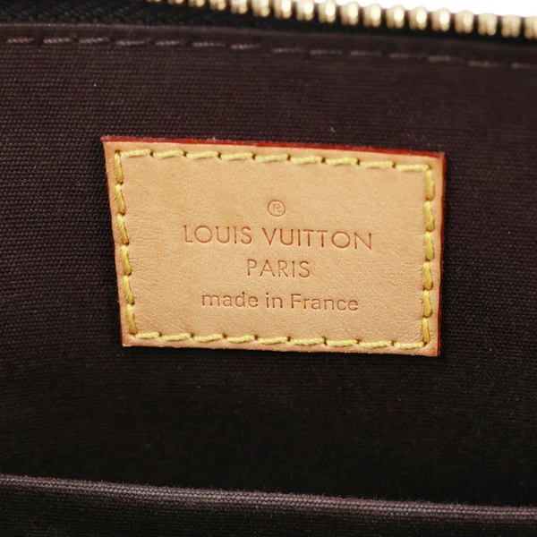 LOUIS VUITTON Alma BB Monogram Vernis Leather Satchel Bag Amarante