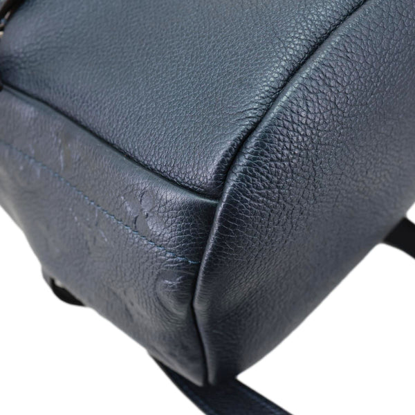 LOUIS VUITTON Flower Pins Monogram Empreinte Leather Backpack Blue