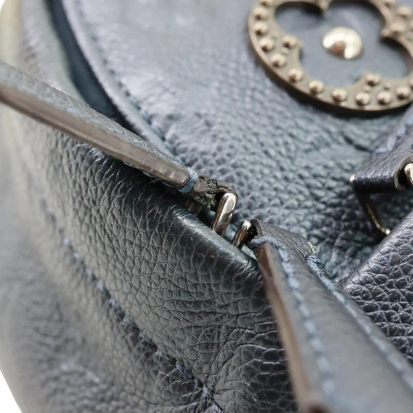 LOUIS VUITTON Flower Pins Monogram Empreinte Leather Backpack Blue