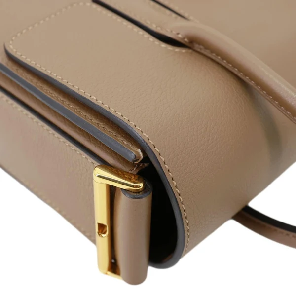 HERMES New Drag 22 Evercolor Leather Shoulder Bag Beige
