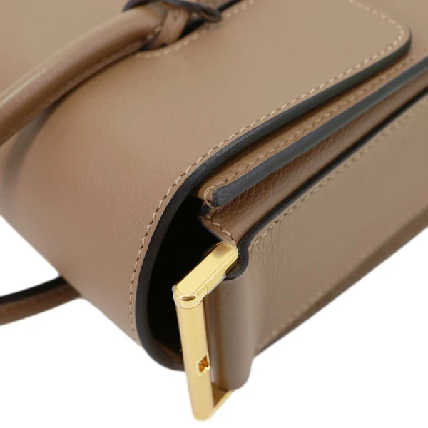 HERMES New Drag 22 Evercolor Leather Shoulder Bag Beige
