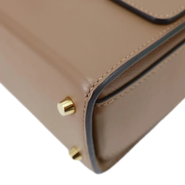 HERMES New Drag 22 Evercolor Leather Shoulder Bag Beige