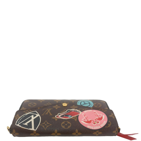 LOUIS VUITTON LV Felicie Pochette World Tour Monogram Canvas Crossbody Bag Brown