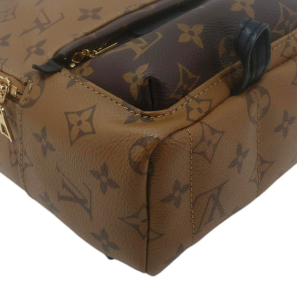 LOUIS VUITTON Palm Springs Mini Monogram Reverse Canvas Backpack Bag Brown