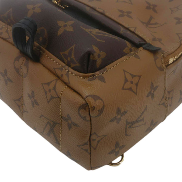 LOUIS VUITTON Palm Springs Mini Monogram Reverse Canvas Backpack Bag Brown