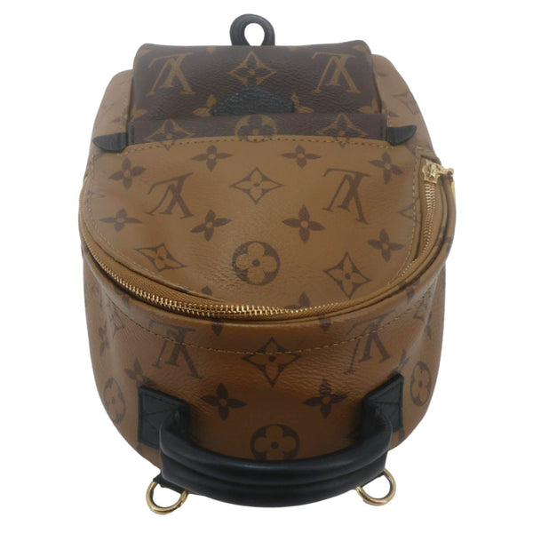 LOUIS VUITTON Palm Springs Mini Monogram Reverse Canvas Backpack Bag Brown