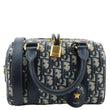 CHRISTIAN DIOR Groove 20 Oblique Jacquard Canvas Crossbody Bag Navy Blue