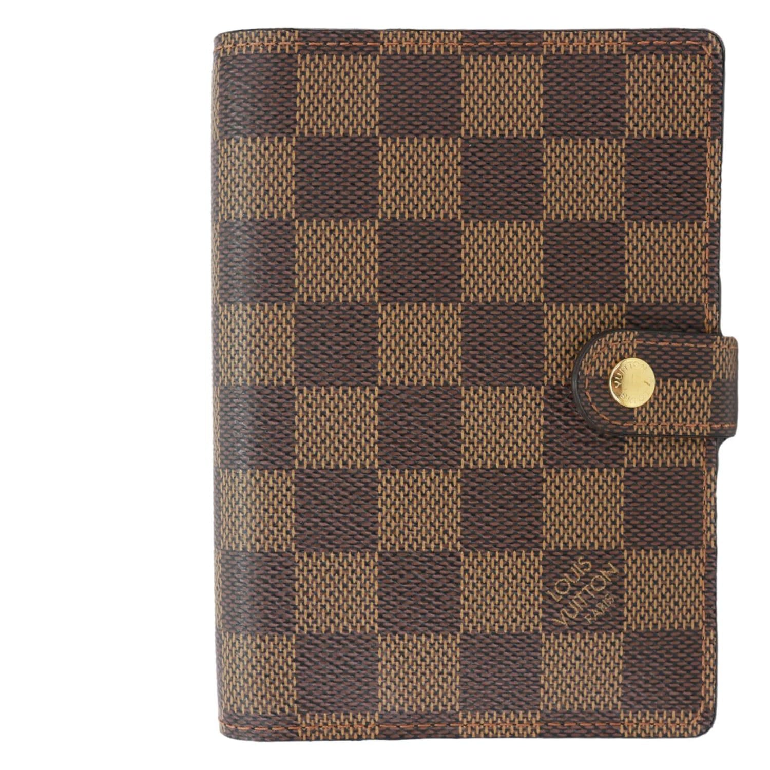 LOUIS VUITTON Agenda Damier Ebene Planner Cover Brown