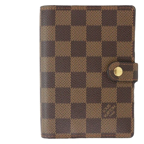 LOUIS VUITTON Agenda Damier Ebene Planner Cover Brown