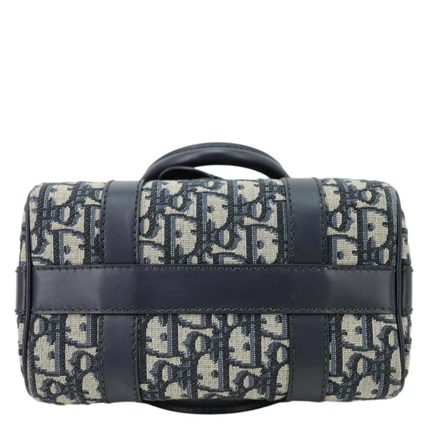 CHRISTIAN DIOR Groove 20 Oblique Jacquard Canvas Crossbody Bag Navy Blue