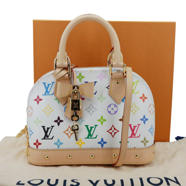 LOUIS VUITTON x TM Alma BB Monogram Multicolor Canvas Crossbody Bag White