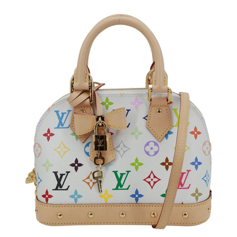 LOUIS VUITTON x TM Alma BB Monogram Multicolor Canvas Crossbody Bag White