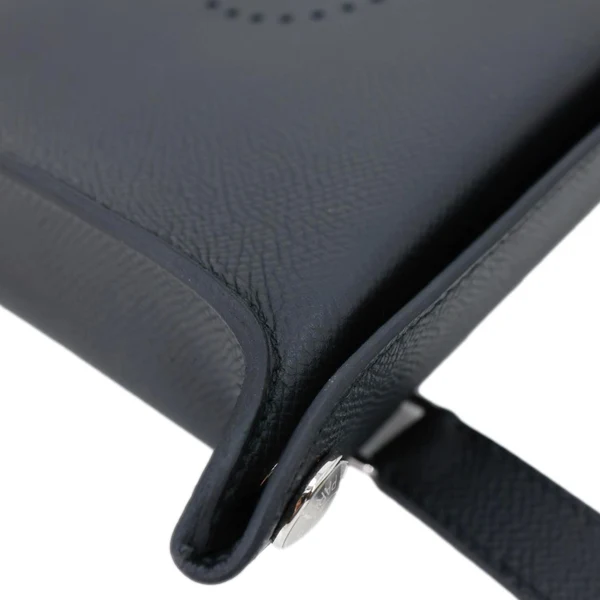 HERMES Videpoches Epsom Calfskin Leather Crossbody Bag Black