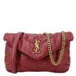 YVES SAINT LAURENT Toy Loulou Puffer Quilted Lambskin Leather Crossbody Bag Red