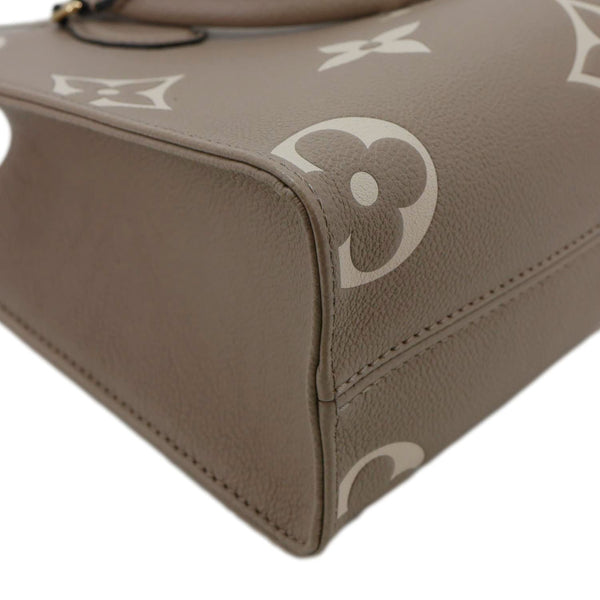 LOUIS VUITTON Onthego PM Bicolor Monogram Empreinte Crossbody Bag Cream