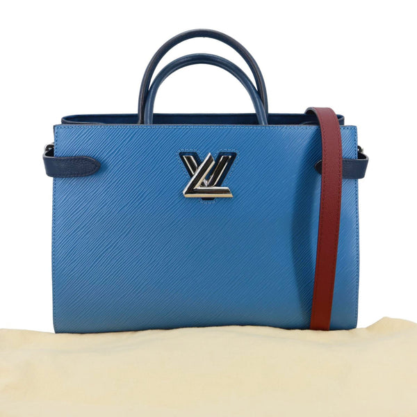 LOUIS VUITTON Twist Epi Leather Tote Bag Blue