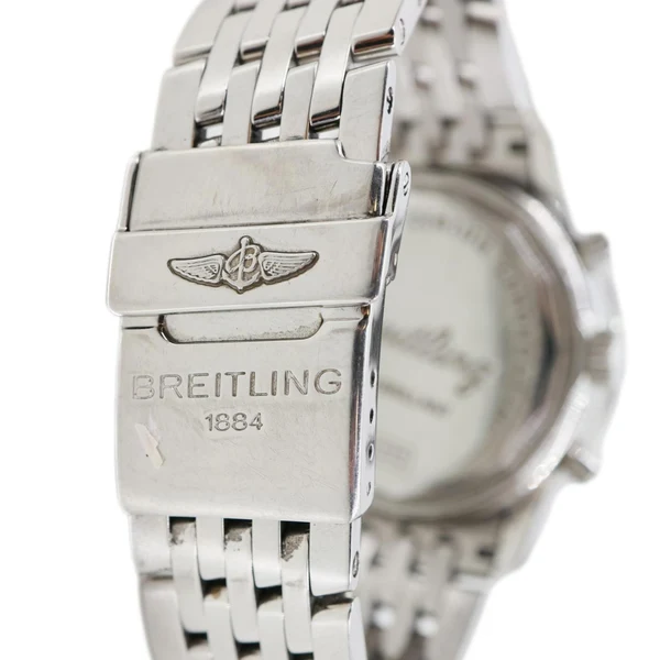 Breitling Montbrillant Navitimer Chronograph Automatic Stainless Steel Off White Dial Watch A41370